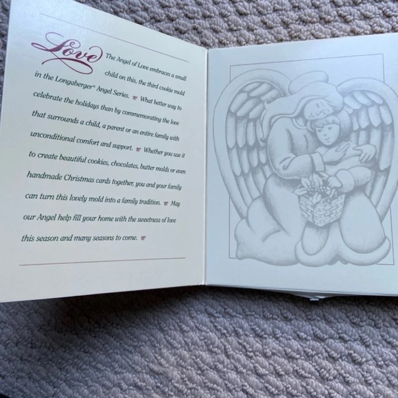 New 1995 Longaberger Pottery Angel Cookie Mold - Picture 4 of 5